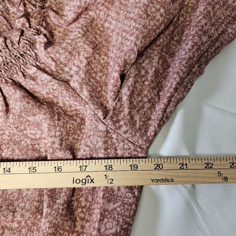 Universal Thread Medium Mauve Floral Patterned Blouse‎ New - Picture 9 of 10